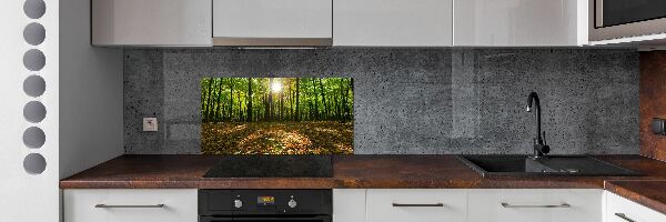 Panel tvrdené sklo do kuchyne Les