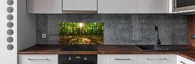 Panel tvrdené sklo do kuchyne Les