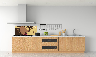 Sklenený panel do kuchyne Gejša