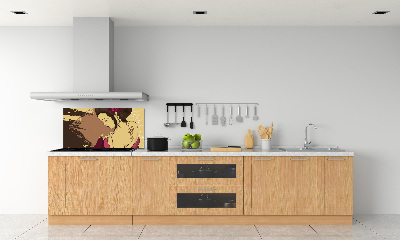 Sklenený panel do kuchyne Gejša