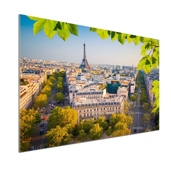 Sklenený panel do kuchyne Paríž
