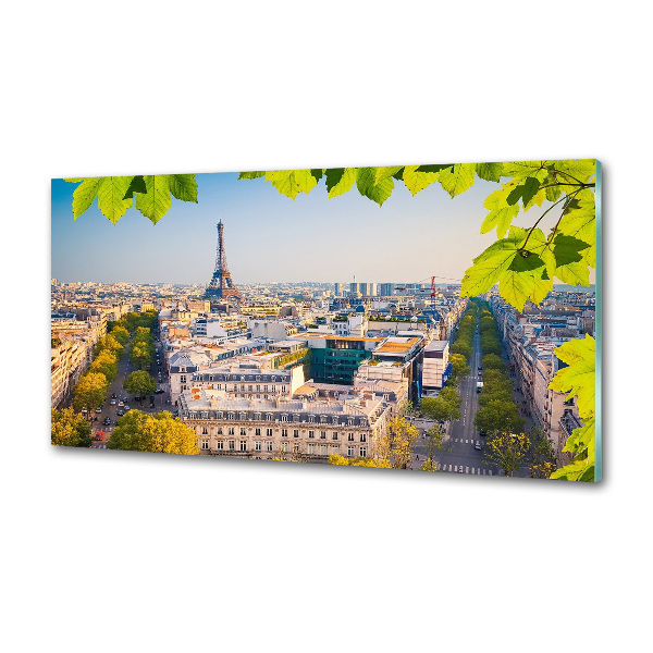 Sklenený panel do kuchyne Paríž