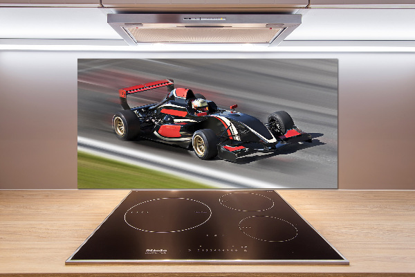 Sklenený panel do kuchynskej linky Formula 1