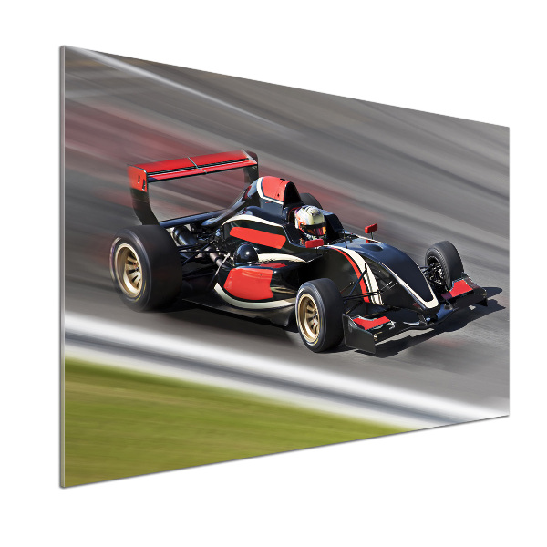 Sklenený panel do kuchynskej linky Formula 1