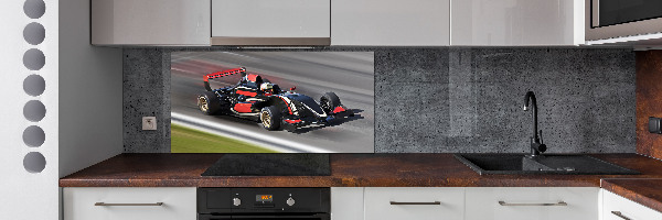 Sklenený panel do kuchynskej linky Formula 1