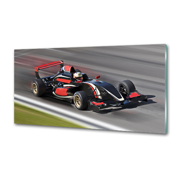 Sklenený panel do kuchynskej linky Formula 1