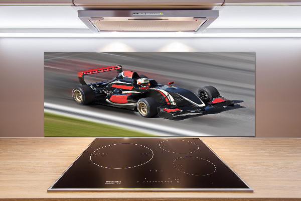 Sklenený panel do kuchynskej linky Formula 1
