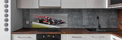 Sklenený panel do kuchynskej linky Formula 1