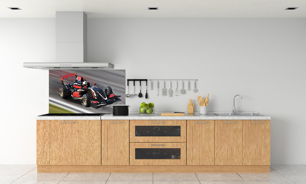 Sklenený panel do kuchynskej linky Formula 1