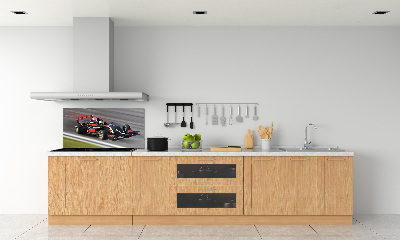 Sklenený panel do kuchynskej linky Formula 1