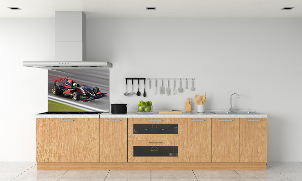Sklenený panel do kuchynskej linky Formula 1