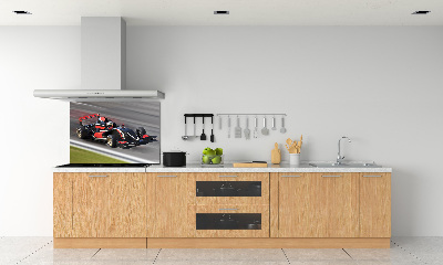Sklenený panel do kuchynskej linky Formula 1