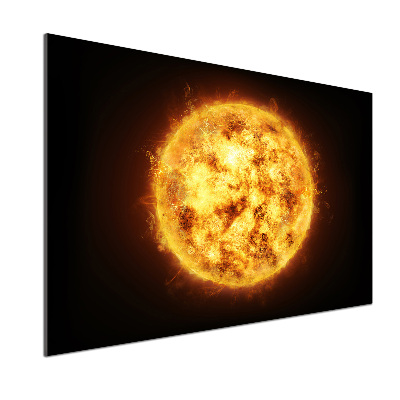 Sklenený panel do kuchyne Slnko