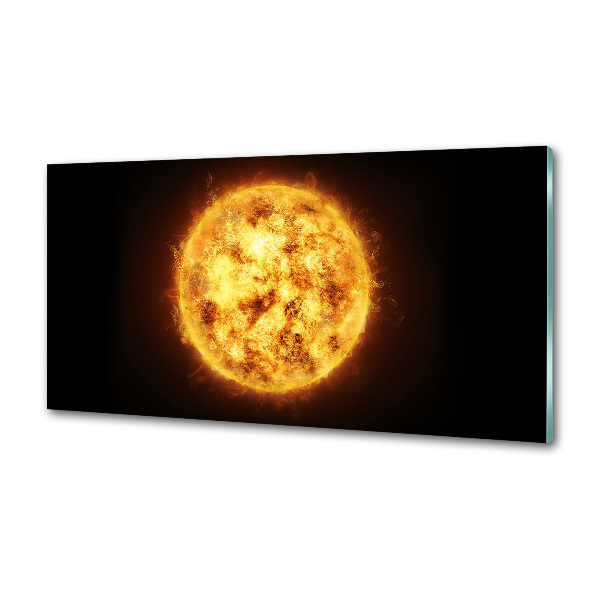 Sklenený panel do kuchyne Slnko