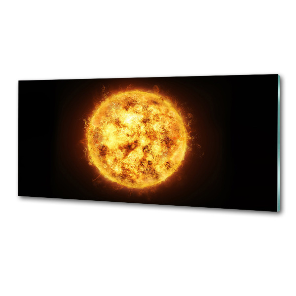 Sklenený panel do kuchyne Slnko