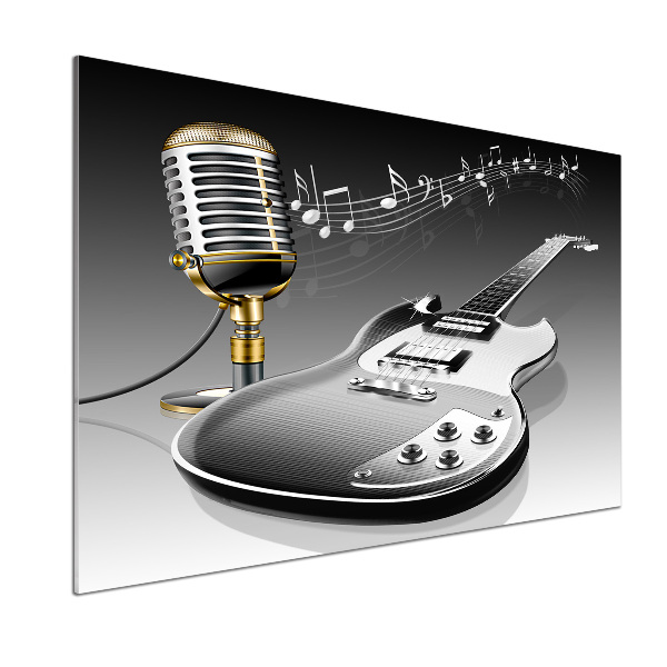 Panel do kuchyne Gitara a mikrofón