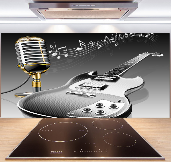 Panel do kuchyne Gitara a mikrofón