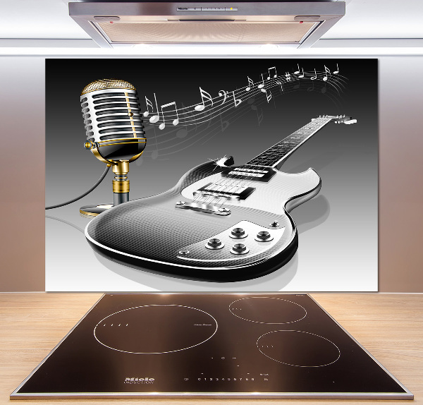 Panel do kuchyne Gitara a mikrofón
