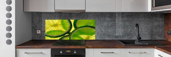 Sklenený panel do kuchyne Limetka