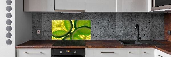 Sklenený panel do kuchyne Limetka
