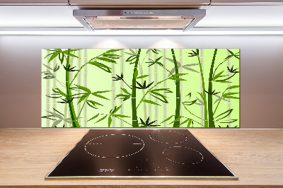 Sklenený panel do kuchyne Bambus