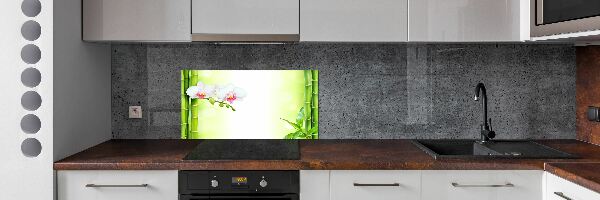 Panel do kuchyne Orchidea a bambus