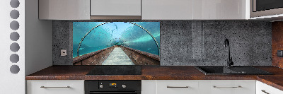 Panel do kuchyne Tunel akvárium