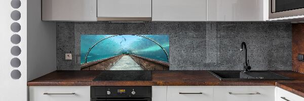 Panel do kuchyne Tunel akvárium