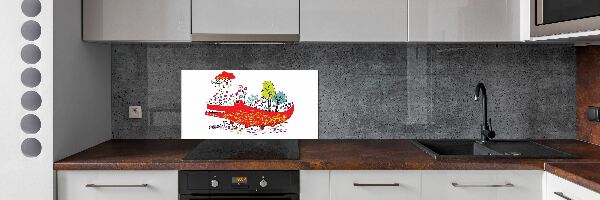 Panel do kuchyne Farebný krokodíl