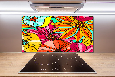 Panel do kuchyne Kvetinový vzor