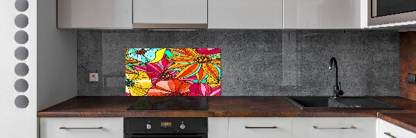 Panel do kuchyne Kvetinový vzor