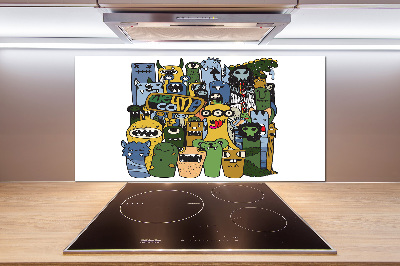 Panel do kuchyne Šialené netvory