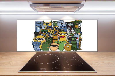 Panel do kuchyne Šialené netvory