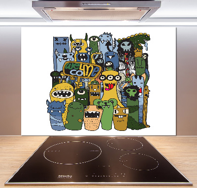 Panel do kuchyne Šialené netvory