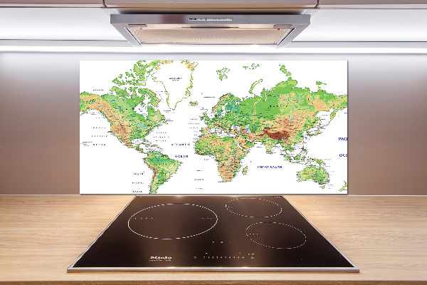Dekoračný panel sklo Mapa sveta