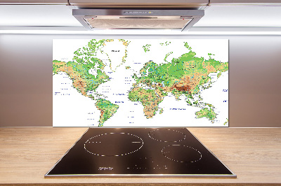 Dekoračný panel sklo Mapa sveta