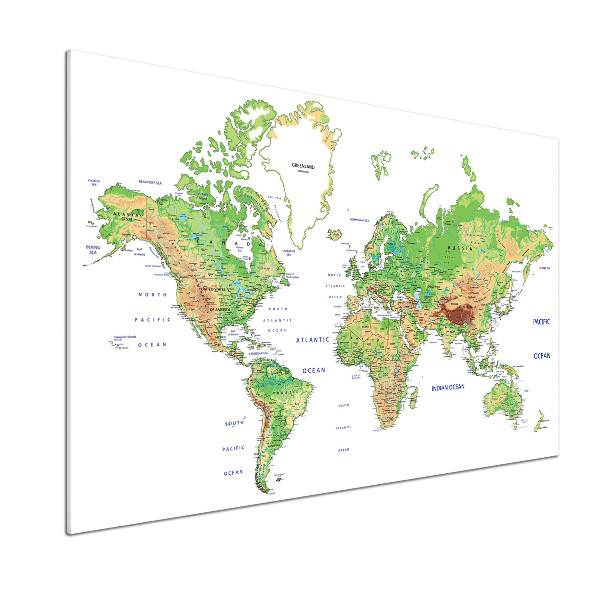 Dekoračný panel sklo Mapa sveta