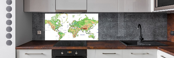 Dekoračný panel sklo Mapa sveta