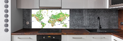 Dekoračný panel sklo Mapa sveta