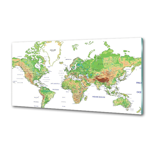 Dekoračný panel sklo Mapa sveta