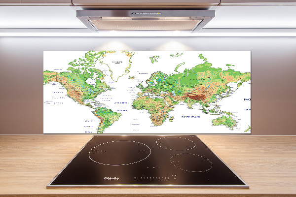 Dekoračný panel sklo Mapa sveta
