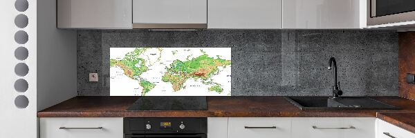 Dekoračný panel sklo Mapa sveta