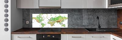 Dekoračný panel sklo Mapa sveta