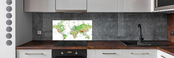 Dekoračný panel sklo Mapa sveta