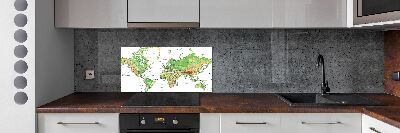 Dekoračný panel sklo Mapa sveta