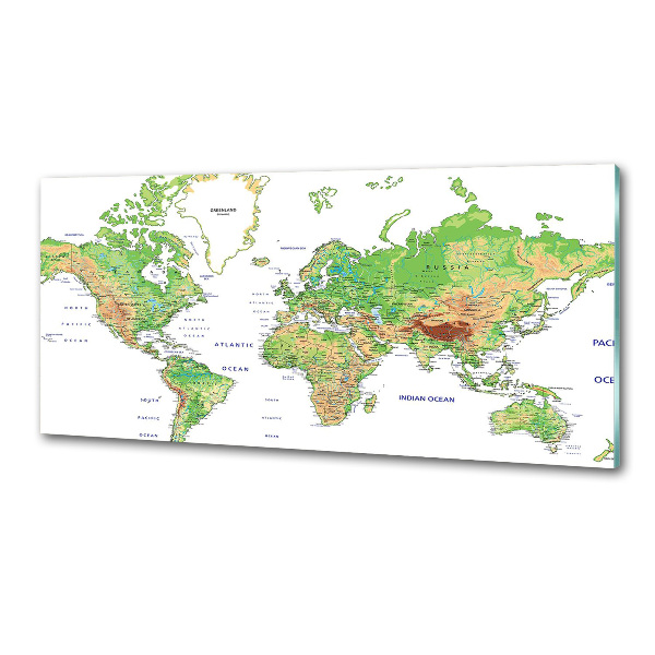 Dekoračný panel sklo Mapa sveta