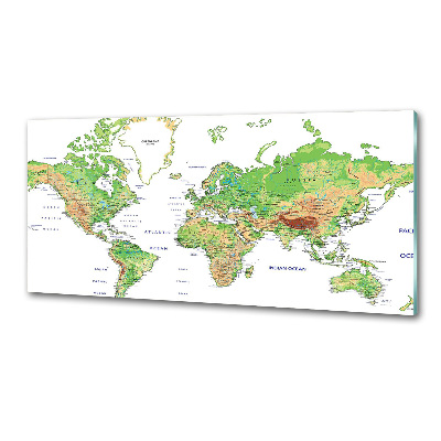 Dekoračný panel sklo Mapa sveta