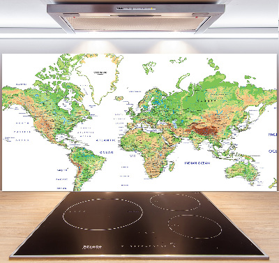 Dekoračný panel sklo Mapa sveta