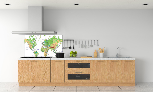 Dekoračný panel sklo Mapa sveta