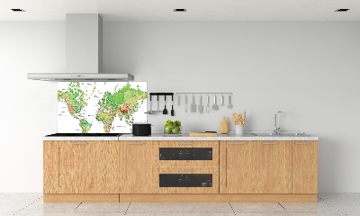 Dekoračný panel sklo Mapa sveta